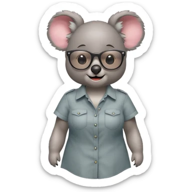 Koala vestido de directora de cine sticker