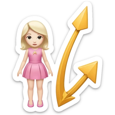 The male symbol but the male arrow is bent/curved downwards, and there is a female stem too so its like a sissy icon (a sissy/feminine boy icon), for sissy boys, sissy girls sticker