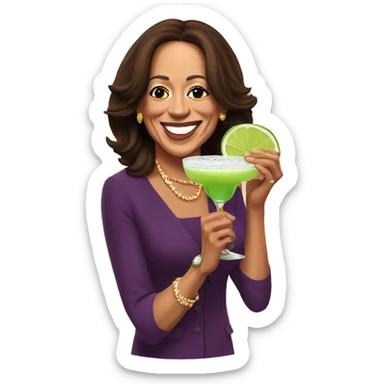 Kamala Harris Drinking A Margarita  sticker
