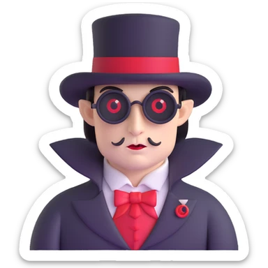 vampire with a monocle sticker