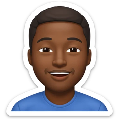 Black man squinting kiss face eyes closed  sticker