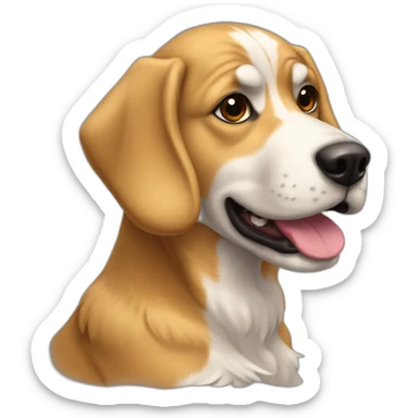 Chien sur chien sticker