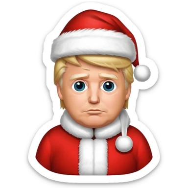 Donald trump in a Santa suit sticker