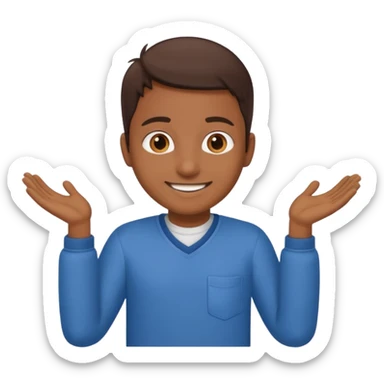 software engineer, casual wear, very slightly brown skinned sticker