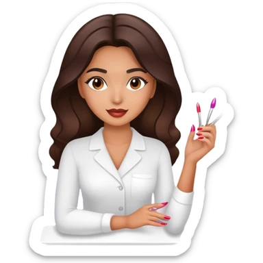 Latina girl nail salon sticker