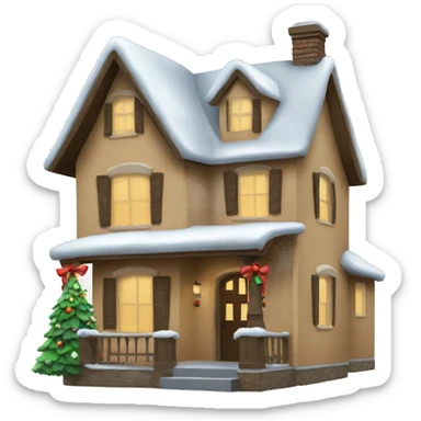 Christmas house sticker