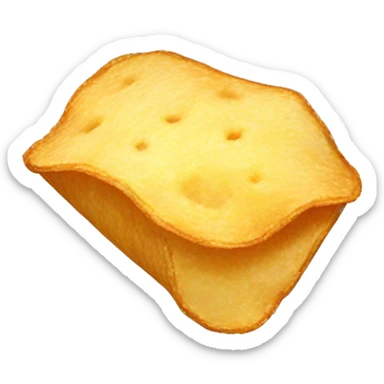 a singular potato chip sticker