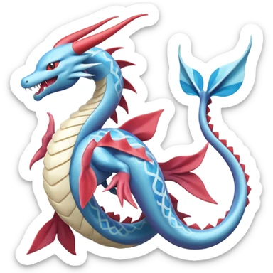 Gyarados-Milotic-Abomasnow-Salamence-Suicune-Kyogre-fusion, full body sticker