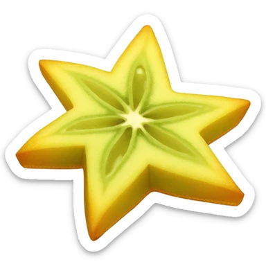 star fruit Carambola slice  sticker