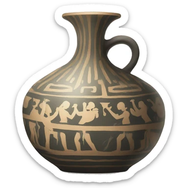 ancient vase pouring water sticker