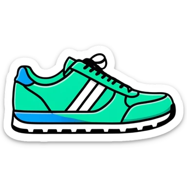 pair of retro sneakers sticker