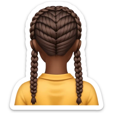 back of african girls head sticker