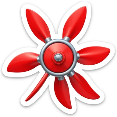 Red propeller sticker