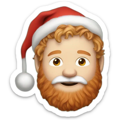 Ed sheeran santa claus sticker