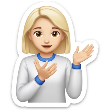 a girl clapping hands  sticker