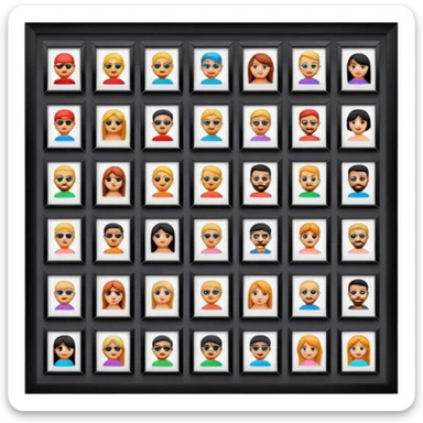 girly framed gallery of photos sticker