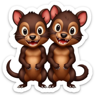 two headed tasmanian sticker