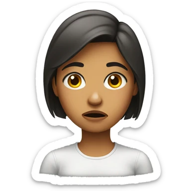 annoyed girl sticker