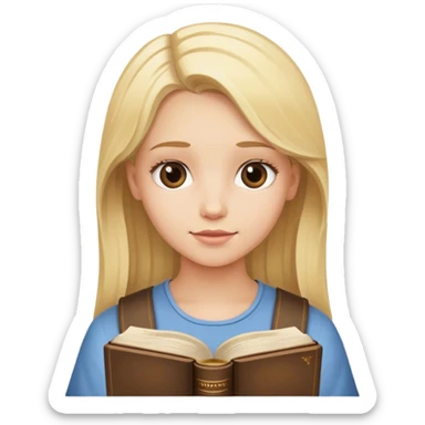 blonde girl with bible sticker