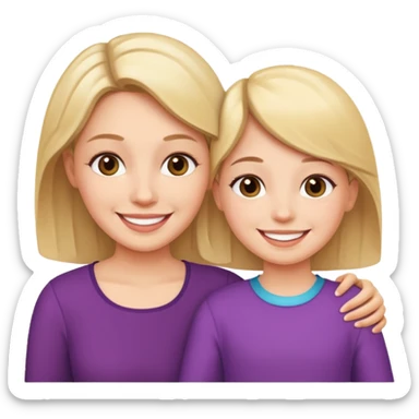 one mom with one daughter sticker