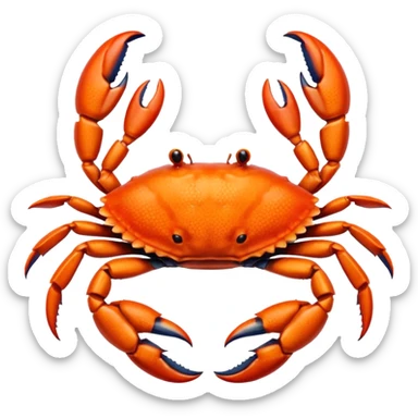 Crab hand sticker