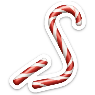 Black candy cane sticker
