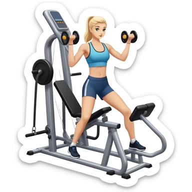 athlete using abductor-machine gym sticker