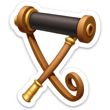 Pergamino, cerrado con un sello de cera negro sticker