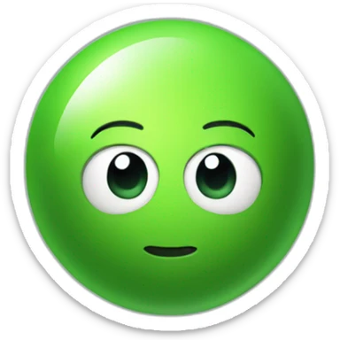 modern green sphere sticker