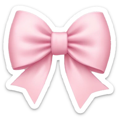 light pink bow on light pink bow sticker