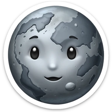 Mercury planet realistic rocky gray sticker