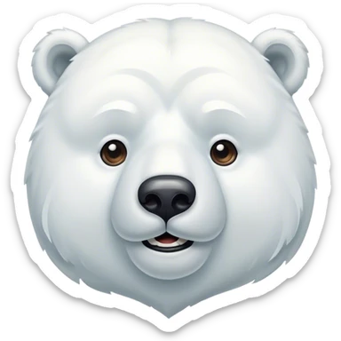 Polarbear with moustache sticker