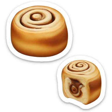 Single thick cinnamon roll  sticker