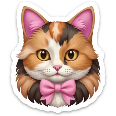 Cat but cat have 🎀  sticker