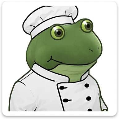 bufo in a chef coat sticker