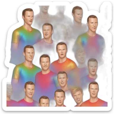 Disco Jonathan Toews wearing rainbow lace shirt sticker