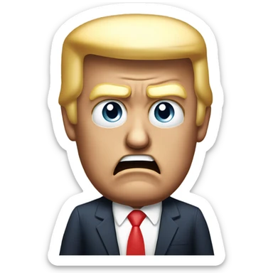 President donald trump angry sticker