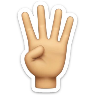 hand biker greeting, which involves making a 'peace' sign with the index and middle fingers of the left hand. sticker