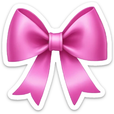 Pink bow sticker