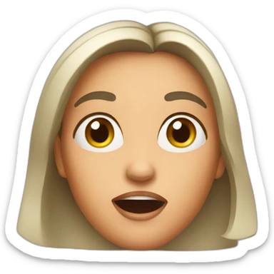 surprised women sticker