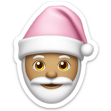 Light pink Santa hat sticker