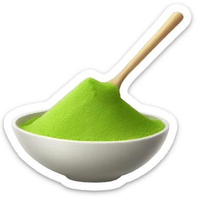 Matcha powder sticker
