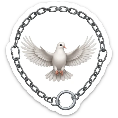 Freedom, the dove flies away, Break, Handcuffs, Escape, Chains, Broken sticker