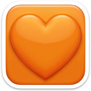 orange heart, simple and bold sticker