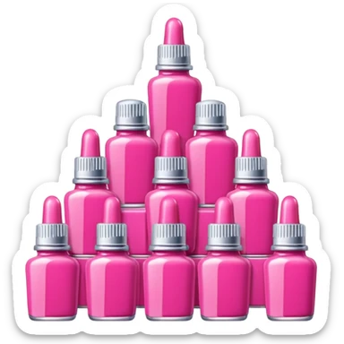 Create an icon using things you would find in a nail salon; use pink tones. sticker