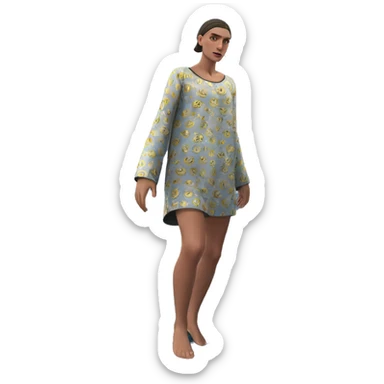 girl wading in ocean sky sticker