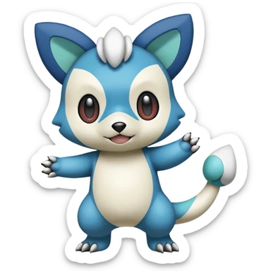 Inteleon-Vibrava-Axew-Oshawott-Pokémon-Fusion, full body sticker