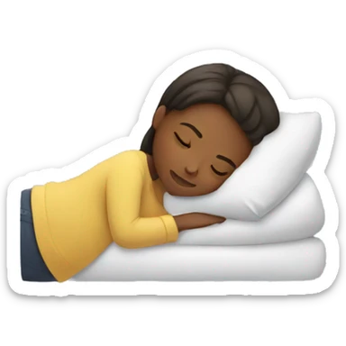 sleeping girl sticker