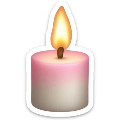 light pink candle sticker