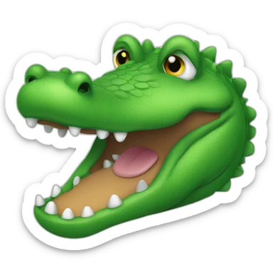 alligator feeling sick sticker